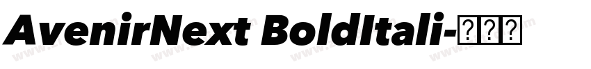 AvenirNext BoldItali字体转换
